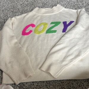a new day Women's Cream Sweater with Multicolor 'COZY'